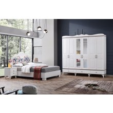 Mebran kapaklı cnc Mdf yatak odası GÜL-2 Mebran kapaklı cnc Mdf yatak odası GÜL-2